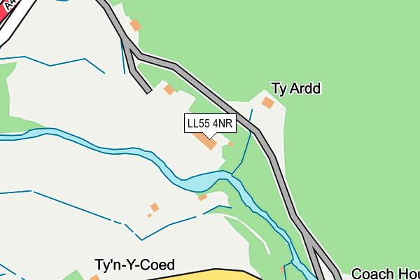 LL55 4NR map - OS OpenMap – Local (Ordnance Survey)