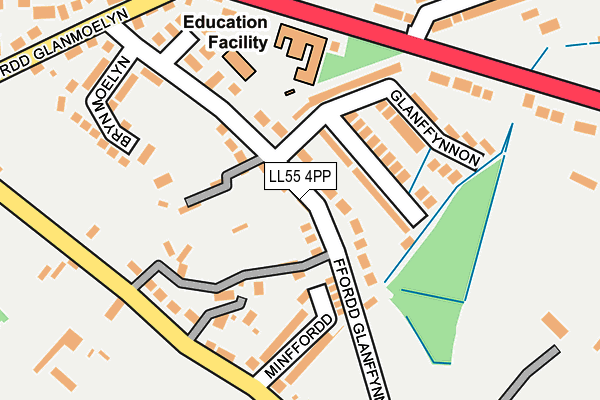 LL55 4PP map - OS OpenMap – Local (Ordnance Survey)