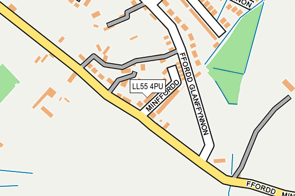 LL55 4PU map - OS OpenMap – Local (Ordnance Survey)