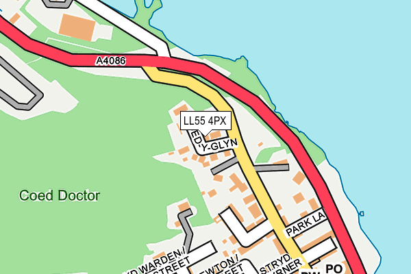LL55 4PX map - OS OpenMap – Local (Ordnance Survey)