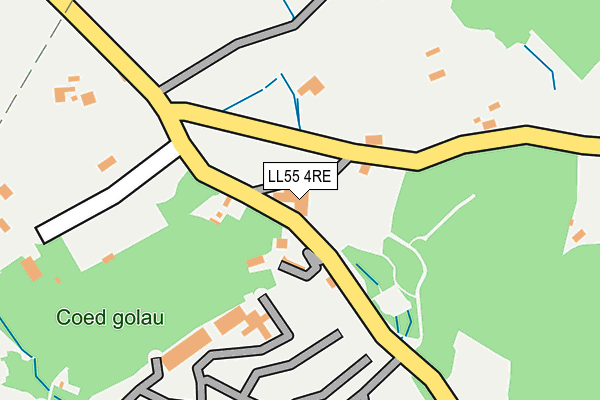 LL55 4RE map - OS OpenMap – Local (Ordnance Survey)
