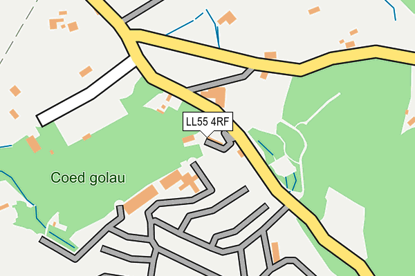 LL55 4RF map - OS OpenMap – Local (Ordnance Survey)