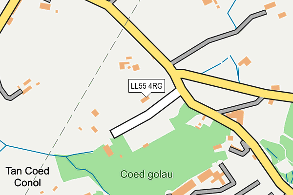 LL55 4RG map - OS OpenMap – Local (Ordnance Survey)