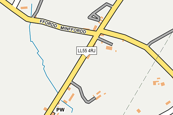 LL55 4RJ map - OS OpenMap – Local (Ordnance Survey)