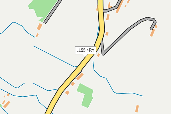 LL55 4RY map - OS OpenMap – Local (Ordnance Survey)