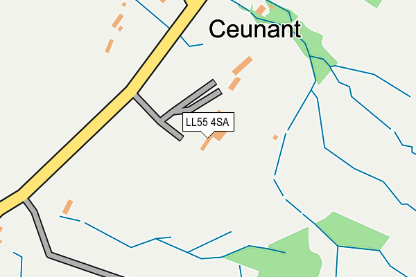 LL55 4SA map - OS OpenMap – Local (Ordnance Survey)
