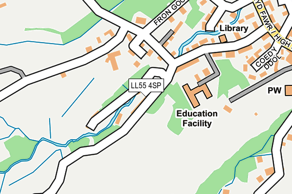 LL55 4SP map - OS OpenMap – Local (Ordnance Survey)