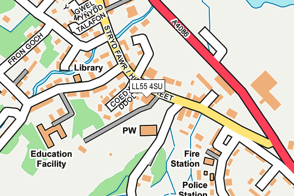 LL55 4SU map - OS OpenMap – Local (Ordnance Survey)
