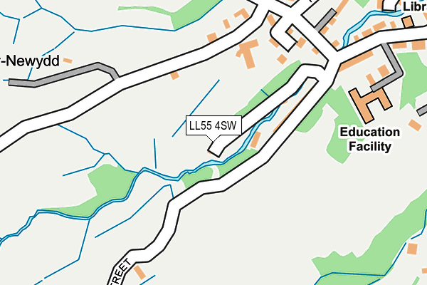 LL55 4SW map - OS OpenMap – Local (Ordnance Survey)