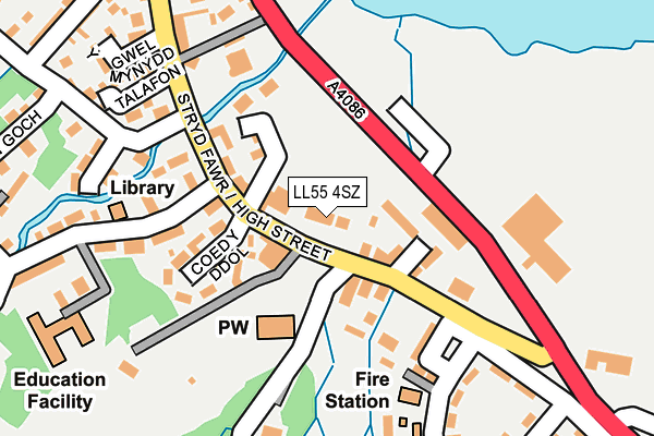 LL55 4SZ map - OS OpenMap – Local (Ordnance Survey)
