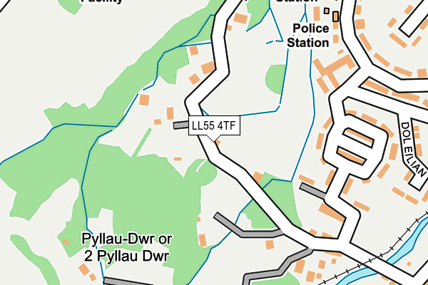 LL55 4TF map - OS OpenMap – Local (Ordnance Survey)