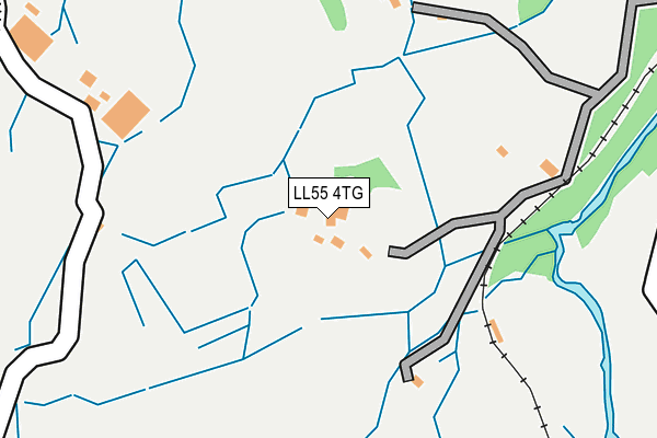 LL55 4TG map - OS OpenMap – Local (Ordnance Survey)