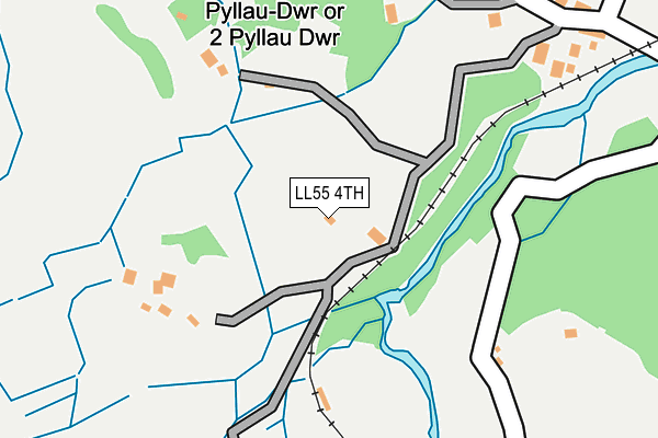 LL55 4TH map - OS OpenMap – Local (Ordnance Survey)