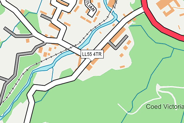 LL55 4TR map - OS OpenMap – Local (Ordnance Survey)