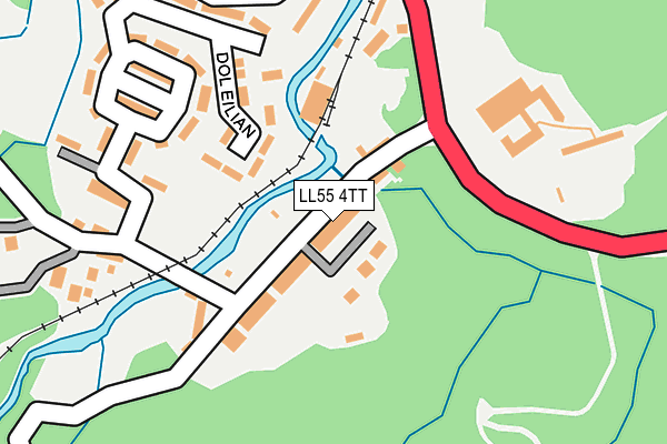 LL55 4TT map - OS OpenMap – Local (Ordnance Survey)