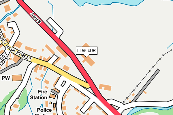 LL55 4UR map - OS OpenMap – Local (Ordnance Survey)