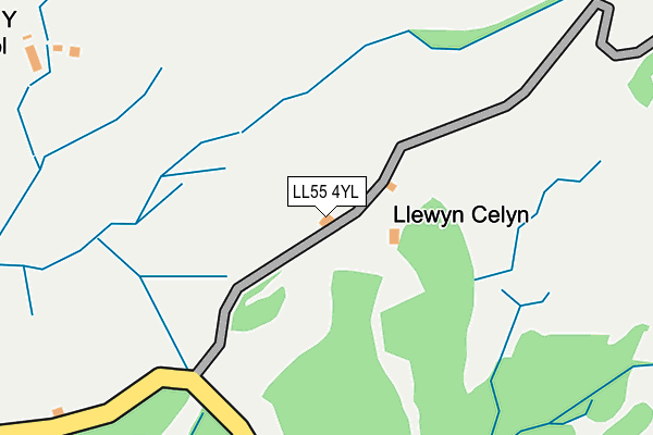 LL55 4YL map - OS OpenMap – Local (Ordnance Survey)