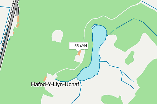 LL55 4YN map - OS OpenMap – Local (Ordnance Survey)
