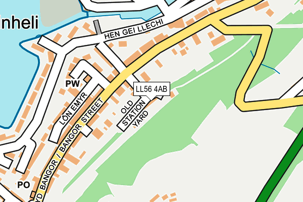 LL56 4AB map - OS OpenMap – Local (Ordnance Survey)
