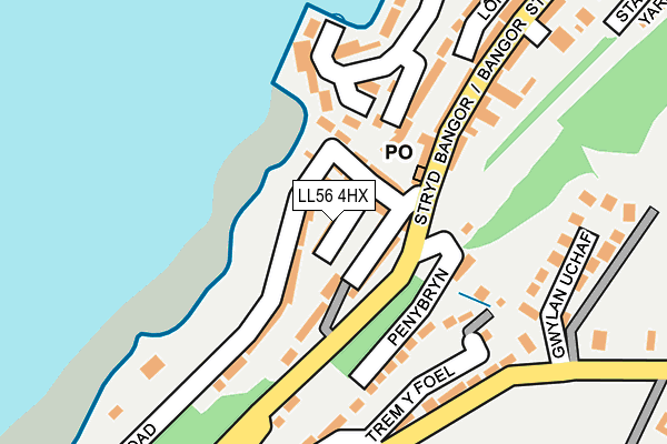 LL56 4HX map - OS OpenMap – Local (Ordnance Survey)