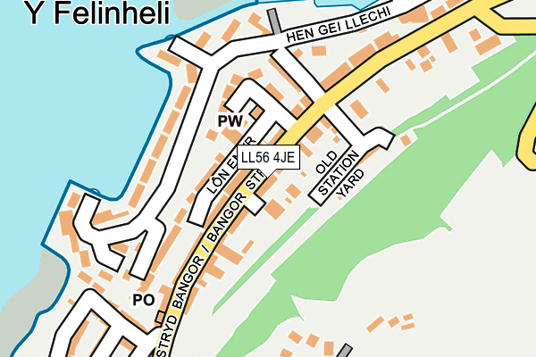 LL56 4JE map - OS OpenMap – Local (Ordnance Survey)