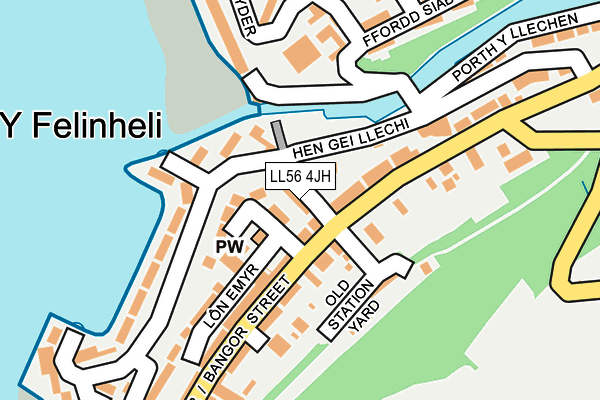 LL56 4JH map - OS OpenMap – Local (Ordnance Survey)