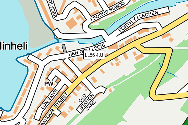 LL56 4JJ map - OS OpenMap – Local (Ordnance Survey)
