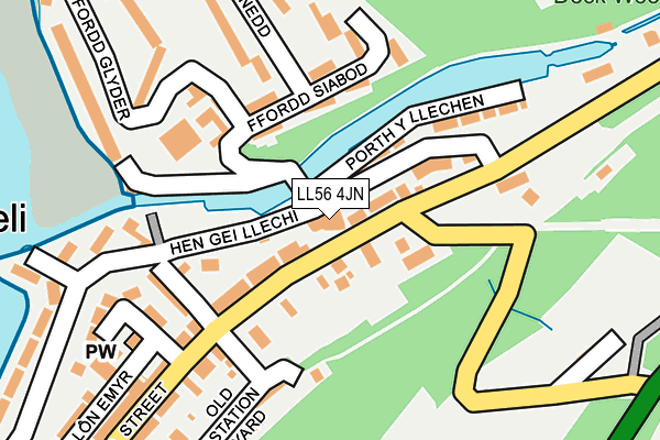 LL56 4JN map - OS OpenMap – Local (Ordnance Survey)