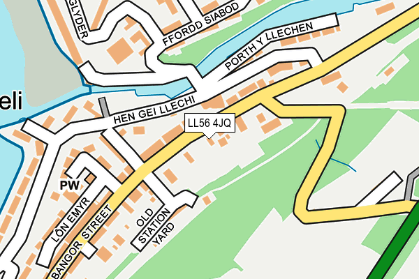 LL56 4JQ map - OS OpenMap – Local (Ordnance Survey)