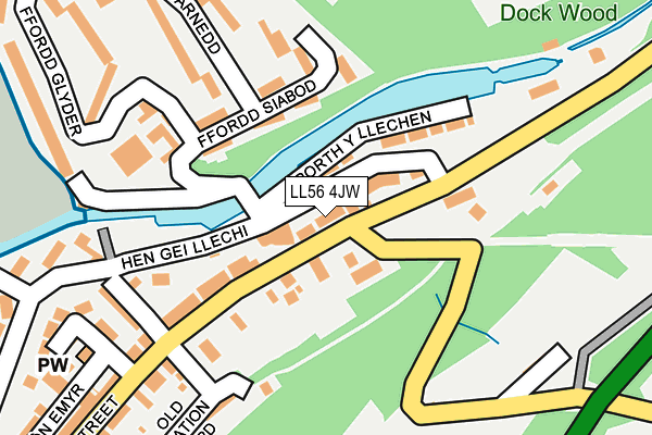 LL56 4JW map - OS OpenMap – Local (Ordnance Survey)
