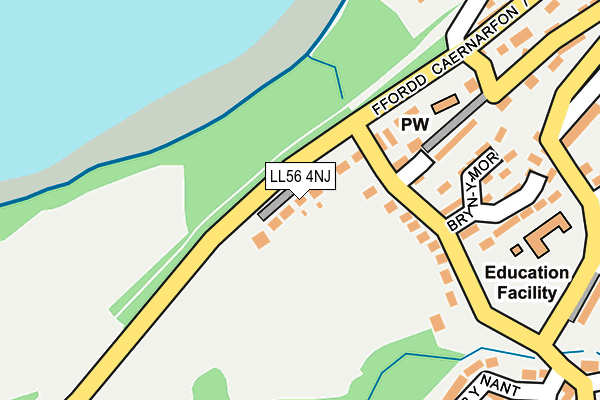 LL56 4NJ map - OS OpenMap – Local (Ordnance Survey)