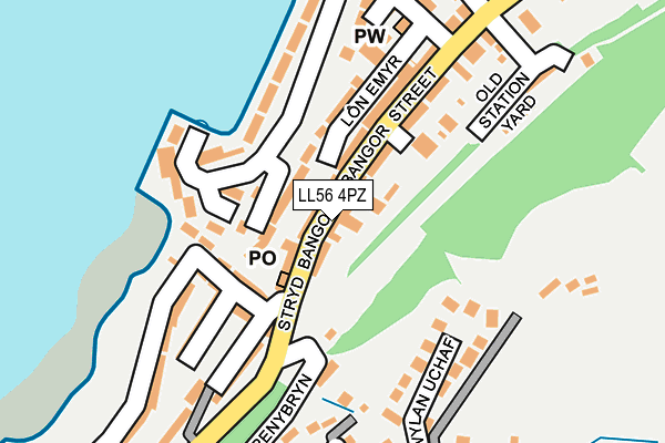 LL56 4PZ map - OS OpenMap – Local (Ordnance Survey)