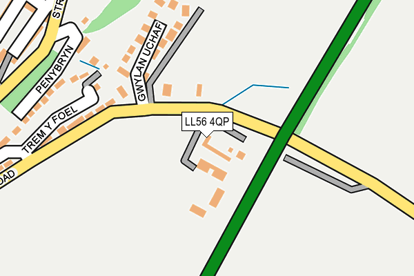 LL56 4QP map - OS OpenMap – Local (Ordnance Survey)