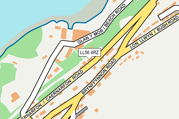 LL56 4RZ map - OS OpenMap – Local (Ordnance Survey)