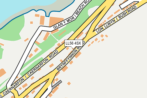 LL56 4SX map - OS OpenMap – Local (Ordnance Survey)