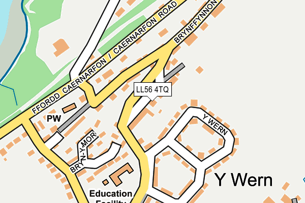 LL56 4TQ map - OS OpenMap – Local (Ordnance Survey)