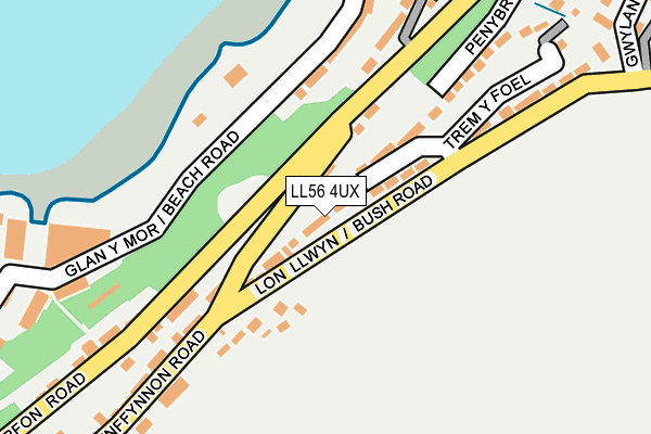 LL56 4UX map - OS OpenMap – Local (Ordnance Survey)