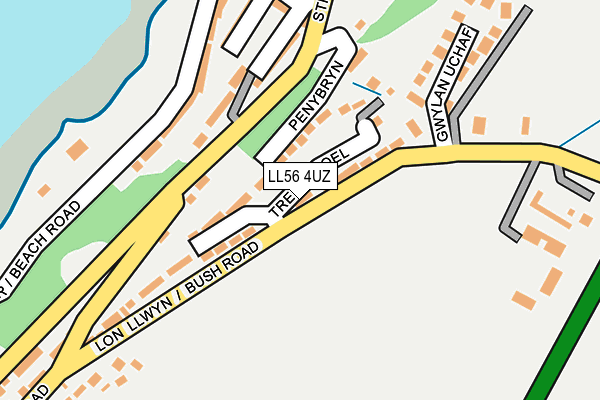 LL56 4UZ map - OS OpenMap – Local (Ordnance Survey)