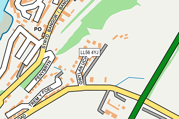 LL56 4YJ map - OS OpenMap – Local (Ordnance Survey)