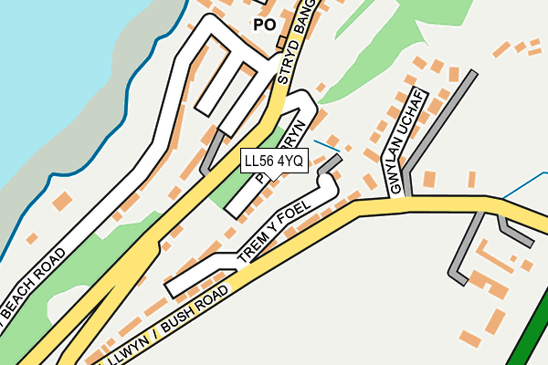 LL56 4YQ map - OS OpenMap – Local (Ordnance Survey)