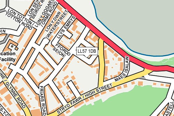 LL57 1DB map - OS OpenMap – Local (Ordnance Survey)
