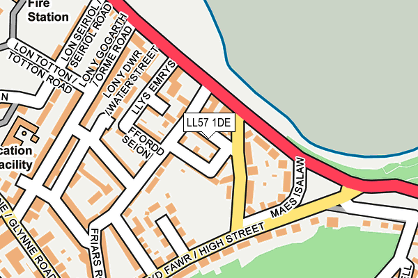 LL57 1DE map - OS OpenMap – Local (Ordnance Survey)