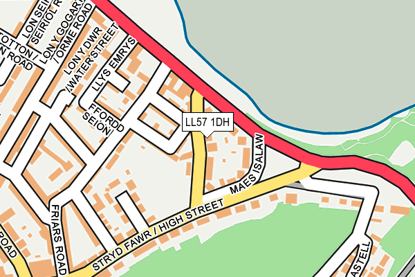 LL57 1DH map - OS OpenMap – Local (Ordnance Survey)