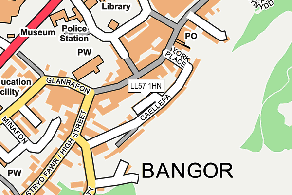 LL57 1HN map - OS OpenMap – Local (Ordnance Survey)