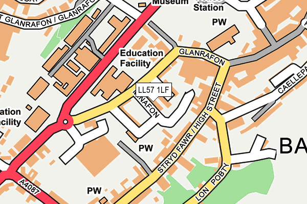 LL57 1LF map - OS OpenMap – Local (Ordnance Survey)