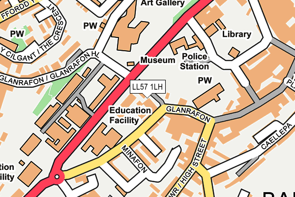 LL57 1LH map - OS OpenMap – Local (Ordnance Survey)