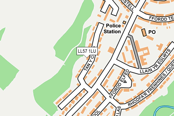 LL57 1LU map - OS OpenMap – Local (Ordnance Survey)