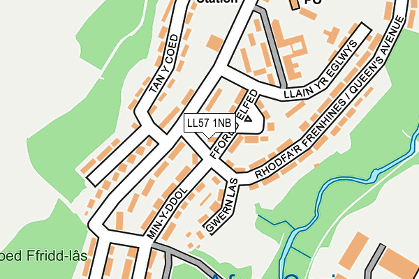 LL57 1NB map - OS OpenMap – Local (Ordnance Survey)