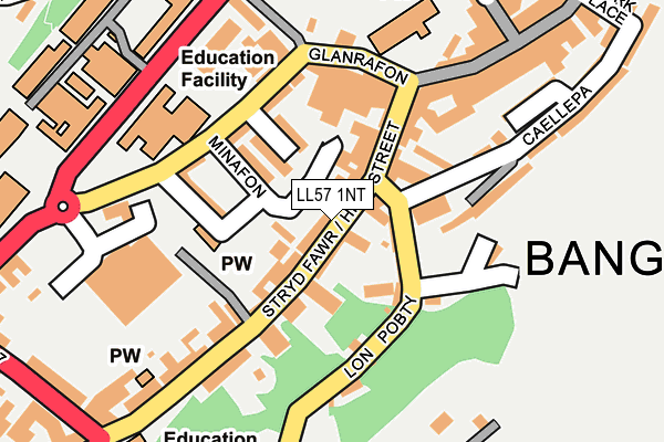 LL57 1NT map - OS OpenMap – Local (Ordnance Survey)