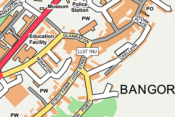 LL57 1NU map - OS OpenMap – Local (Ordnance Survey)